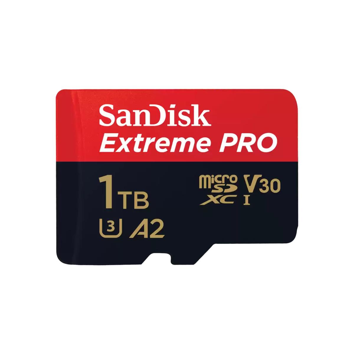 WESTERN DIGITAL Extreme PRO Micro SDXC 1TB+SD Adapter 200MB/s 140MB/s A2 C10 V30 UHS-I U3