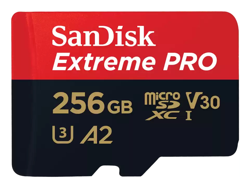 WESTERN DIGITAL Extreme PRO Micro SDXC 256GB+SD Adapter 200MB/s 140MB/s A2 C10 V30 UHS-I U3