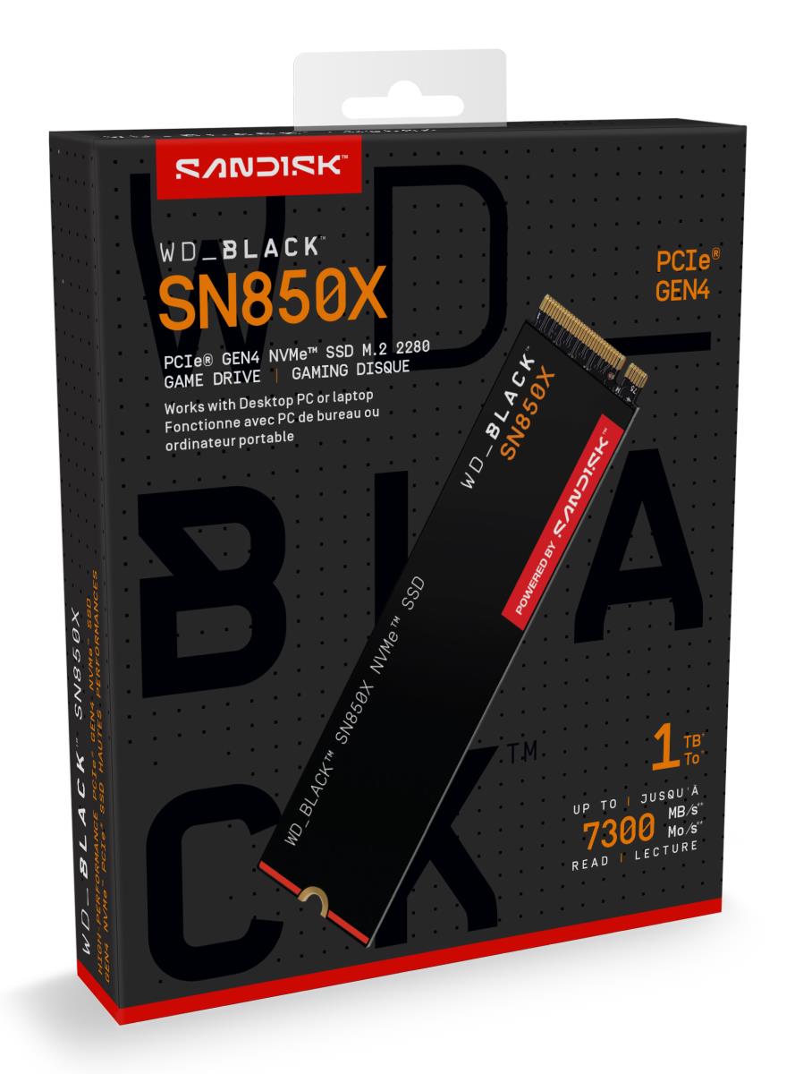 WESTERN DIGITAL SSD - WD_BLACK SN850X - 1TB - Pci-e Gen4 x4 - M.2 2280
