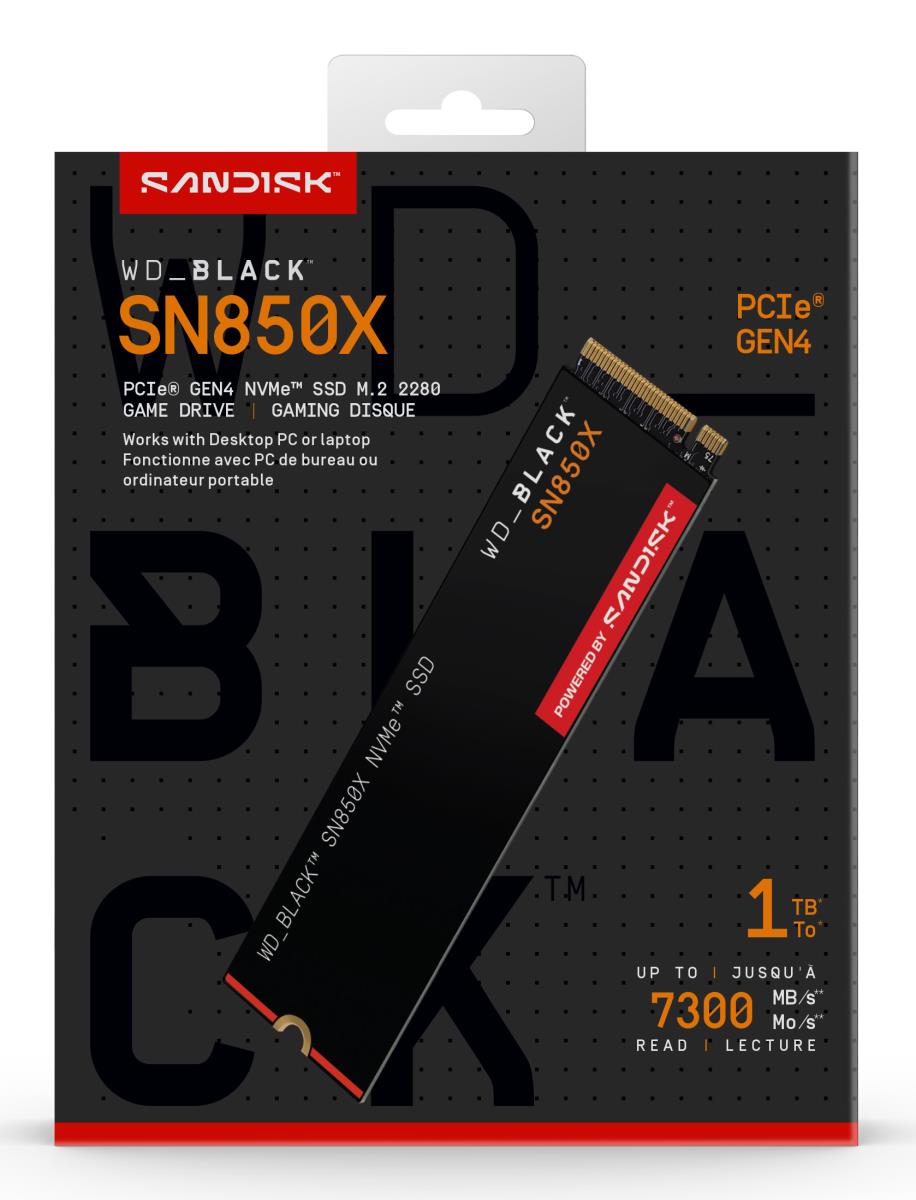 WESTERN DIGITAL SSD - WD_BLACK SN850X - 1TB - Pci-e Gen4 x4 - M.2 2280