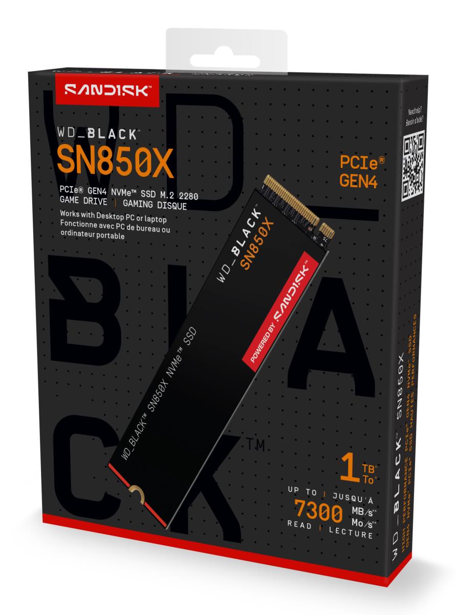 WESTERN DIGITAL SSD - WD_BLACK SN850X - 1TB - Pci-e Gen4 x4 - M.2 2280
