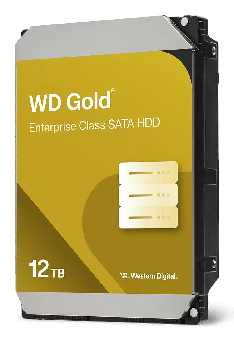 WESTERN DIGITAL Hard Drive - WD Gold WD122KRYZ - 12TB - SATA 6Gb/s - 3.5in - 7200rpm - 512MB Buffer