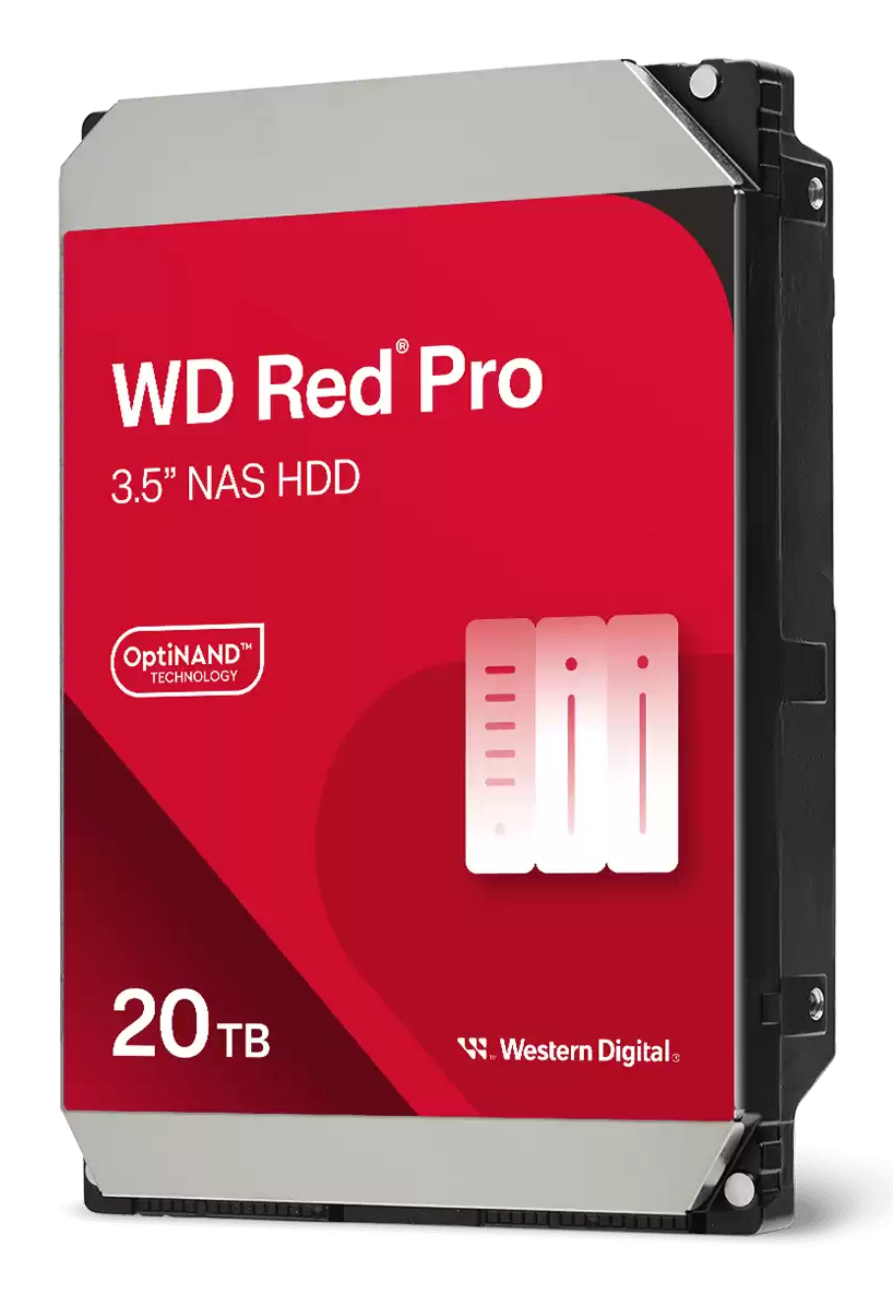 WESTERN DIGITAL Hard Drive - WD Red Pro WD202KFGX - 20TB - SATA 6Gb/s - 3.5in - 7200rpm - 512MB Buffer
