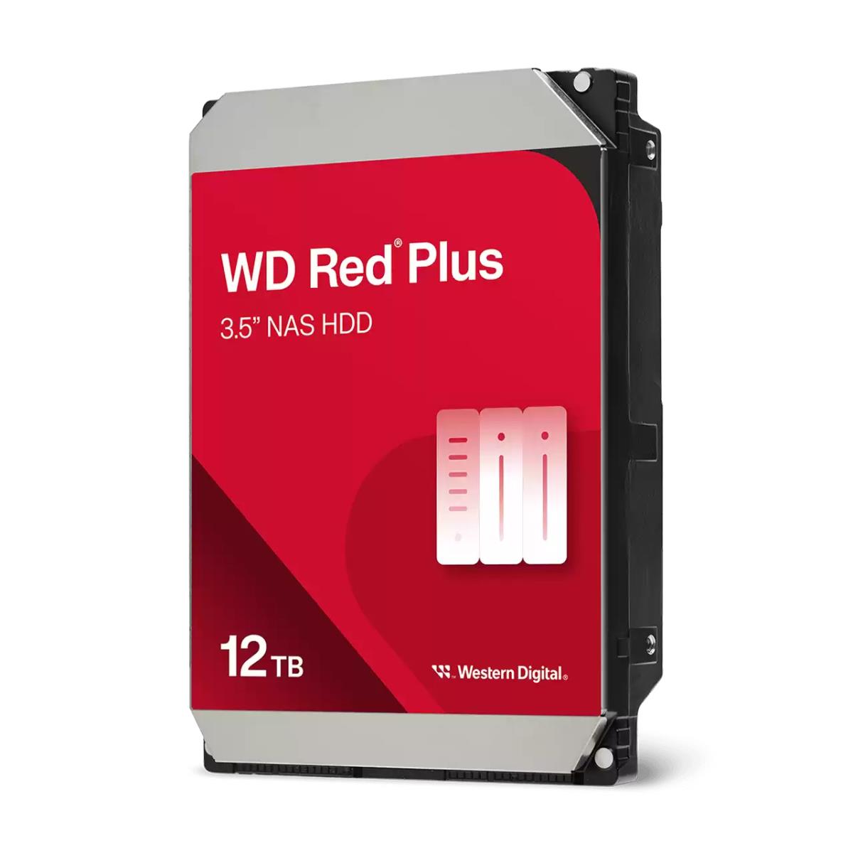 WESTERN DIGITAL Hard Drive - WD Red Plus WD120EFBX - 12TB - SATA - 3.5in - 7200 RPM - 256MB Cache