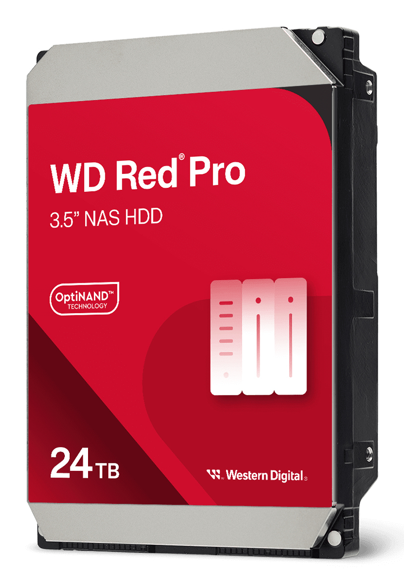 WESTERN DIGITAL Hard Drive - WD Red Pro WD241KFGX - 24TB - SATA 6Gb/s - 3.5in - 7200rpm - 512MB Buffer
