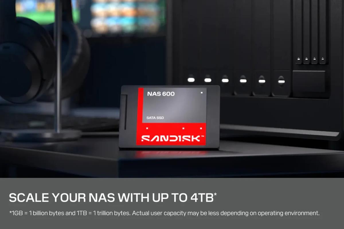 WESTERN DIGITAL SSD - SANDISK NAS 600 - 4TB - SATA 6Gb/s - 2.5in or 7mm Bay