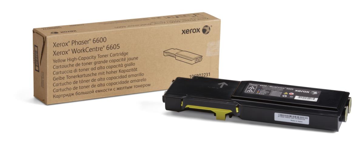 XEROX Toner Cartridge - High Capacity - 6000 Pages - Yellow (106R02231)