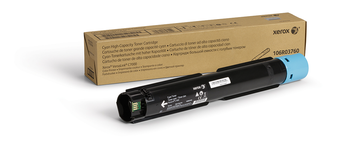XEROX Toner Cartridge - High Capacity - 10100 Pages - Cyan (106R03760)