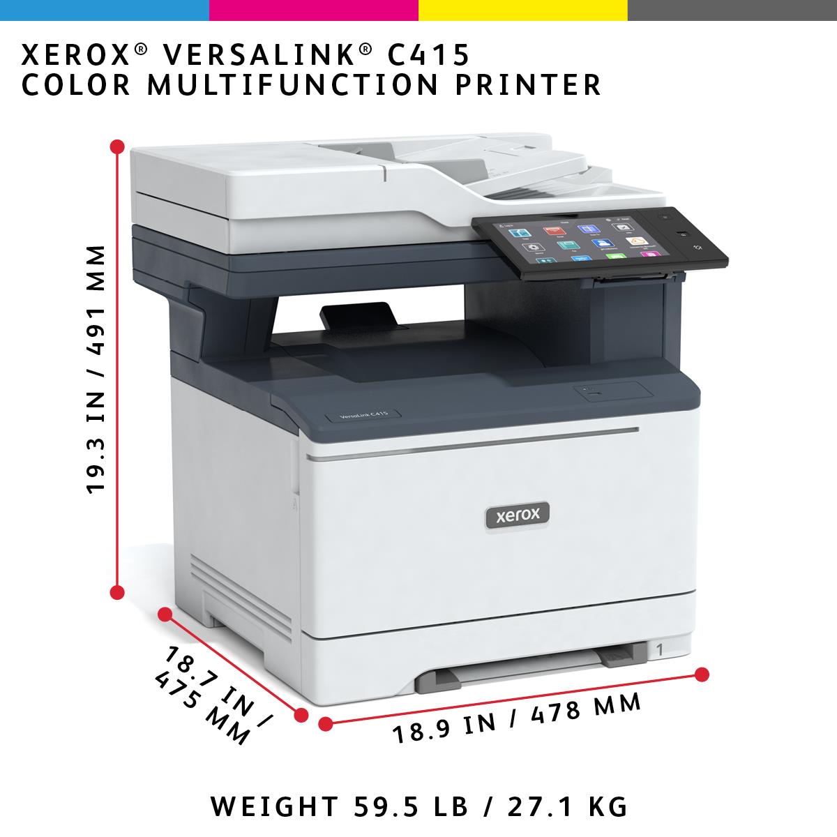 XEROX VersaLink C415V_DN - Color Multifunction Printer - Laser - A4 - USB / Ethernet