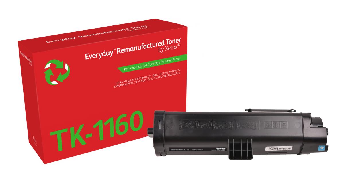 XEROX Everyday Remanufactured Compatible Toner Cartridge - Kyocera TK-1160 - Standard Yield - 7200 Pages - Black