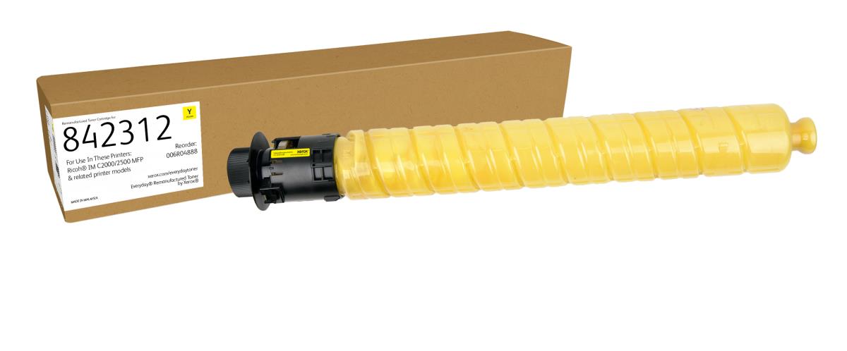 XEROX Everyday Remanufactured Compatible Toner Cartridge - Ricoh 842312 - Standard Capacity - 10500 Pages - Yellow