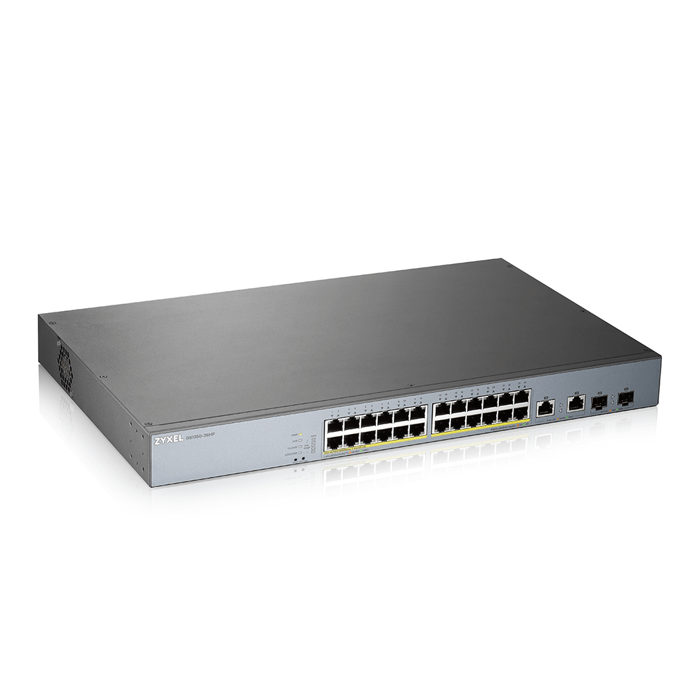 ZYXEL Gs1350-26hp 26 Port Managed Cctv Poe Switch Long Range 375w