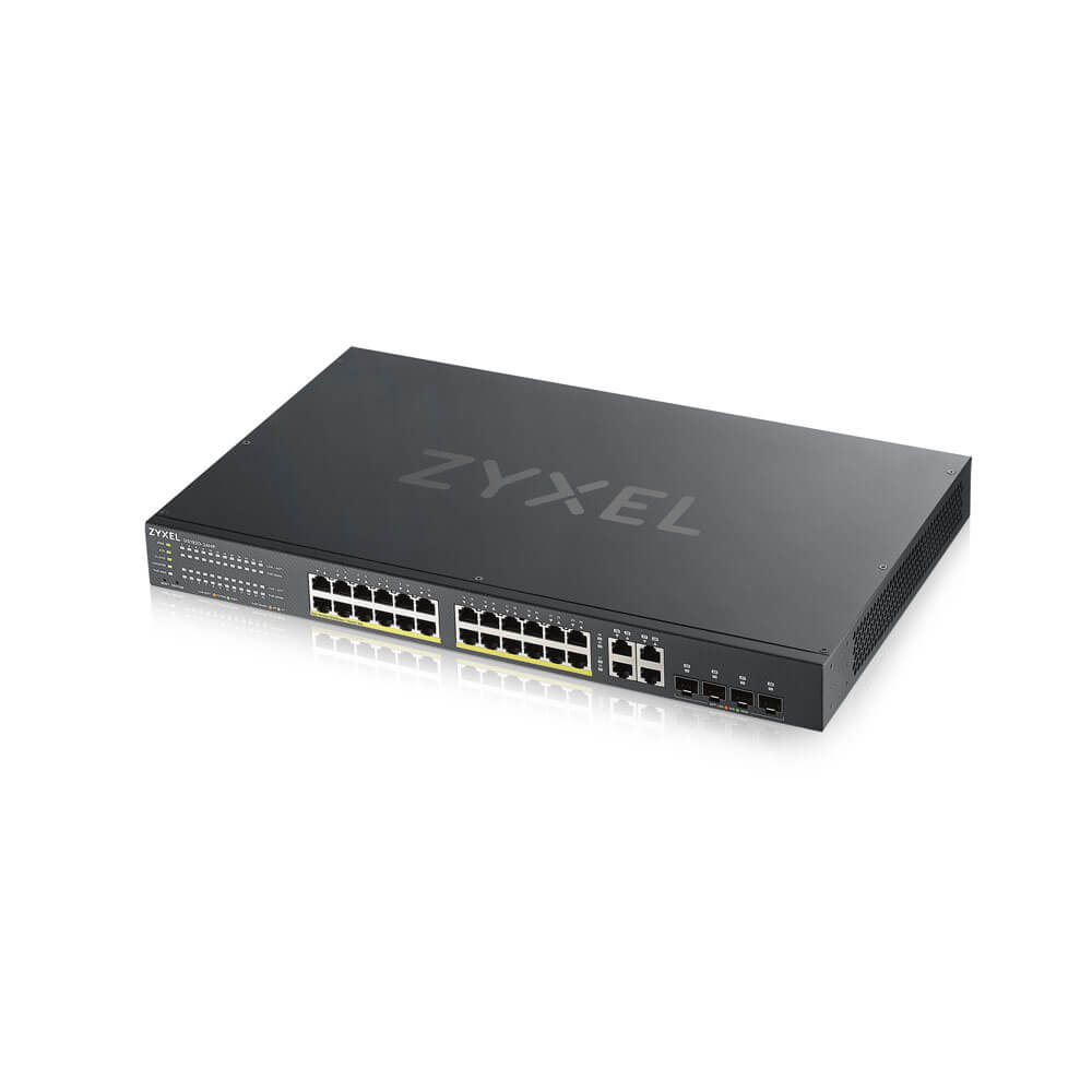 ZYXEL Gs1920-24hpv2 28port Poe Switch Hybird Mode Standalone