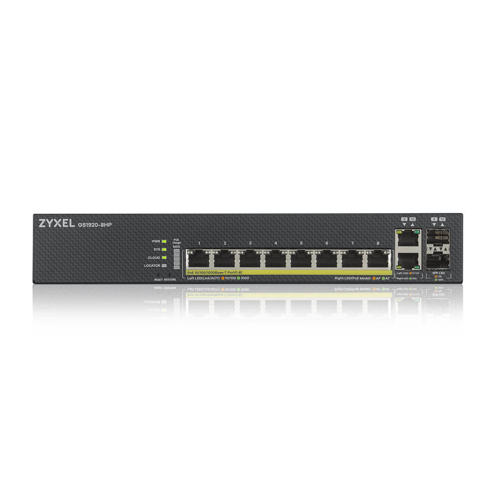 ZYXEL Gs1920-8hpv2 10port Smartswitch Hybird Mode Standalone