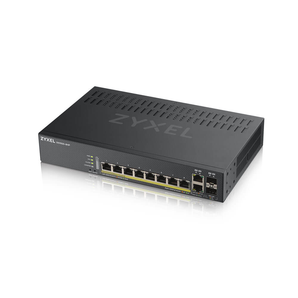 ZYXEL Gs1920-8hpv2 10port Smartswitch Hybird Mode Standalone