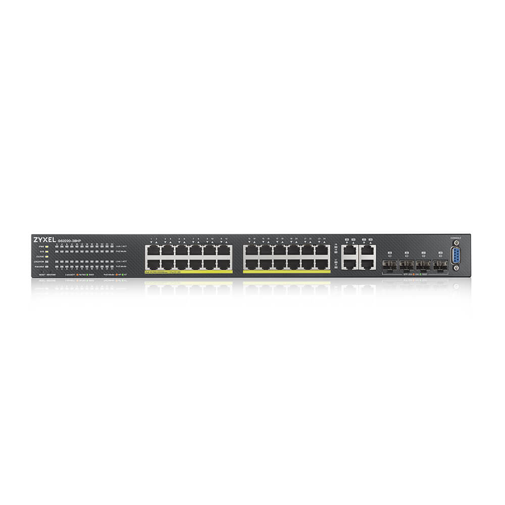 ZYXEL Gs2220 28hp - Gbe L2 Poe Managed Switch - 28 Total Ports Uk