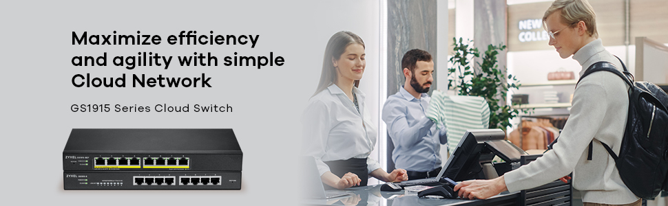 ZYXEL Gs1915 8ep - 60w Poe+ Gigabit Web Managed Switch Nebulaflex Compatible - 8 Port Gb