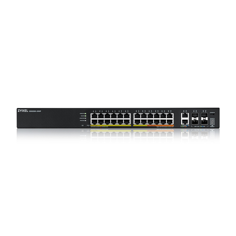 ZYXEL Xgs2220 30hp - L3 Access Nebulaflex Pro Switch Poe 400w - 24x 1g - 2x 10mg - 4x 10g Sfp+ Gb