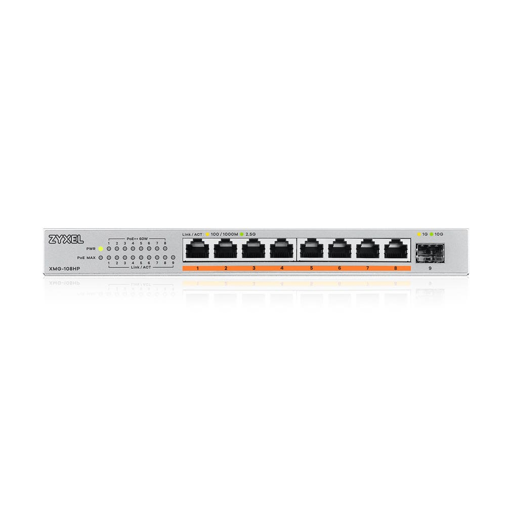 ZYXEL Xmg108 - 8ports Poe+ Desktop Multigig Unmanaged Switch Gb