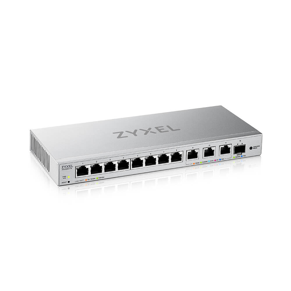 ZYXEL Xgs1250 12 V2 - 12port Managed Switch With 8x 10/100/1000 + 3x 100/1000/2.5g/5g/10gbase-t + 1x Sfp+