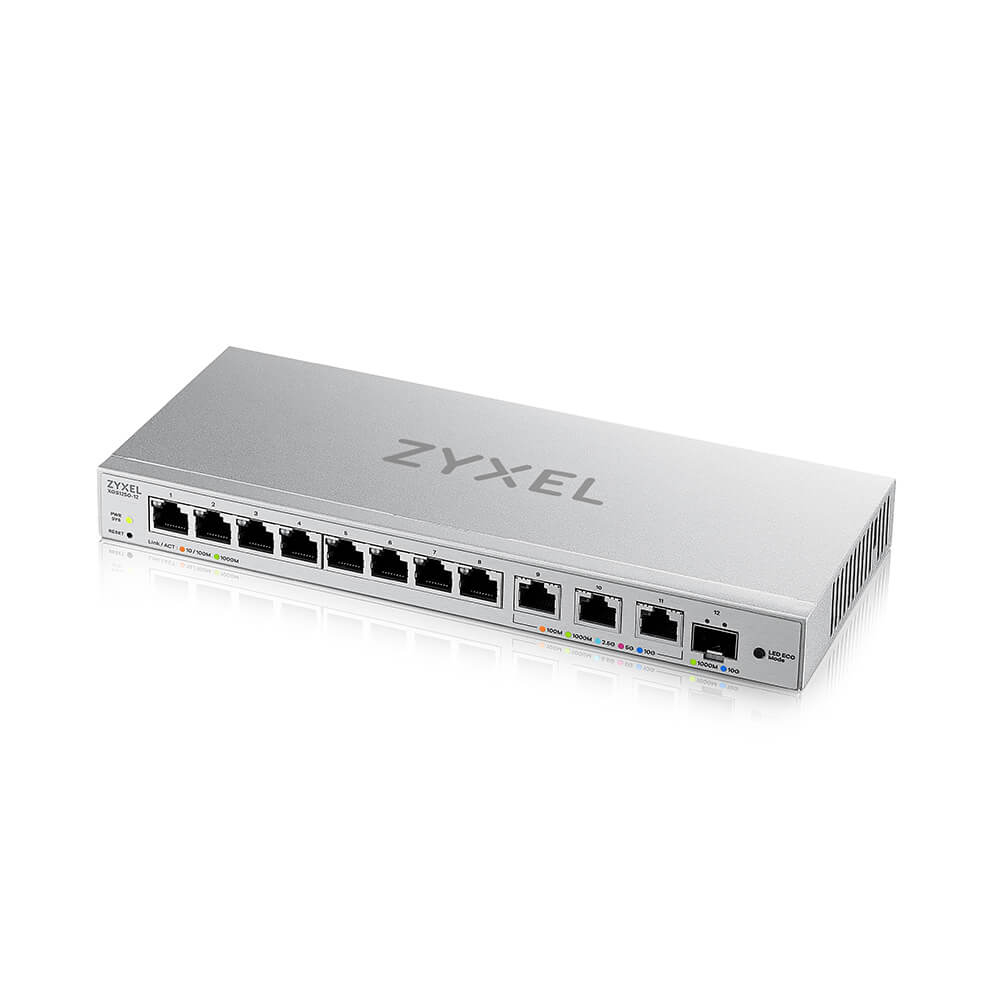ZYXEL Xgs1250 12 V2 - 12port Managed Switch With 8x 10/100/1000 + 3x 100/1000/2.5g/5g/10gbase-t + 1x Sfp+