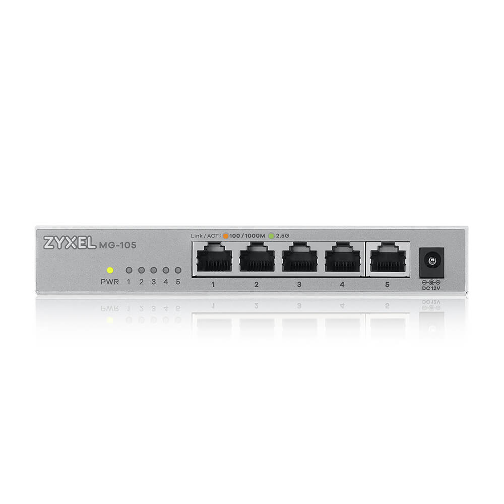 ZYXEL Xmg105 - 5ports 2.5g Unmanaged Switch With 10g Uplink