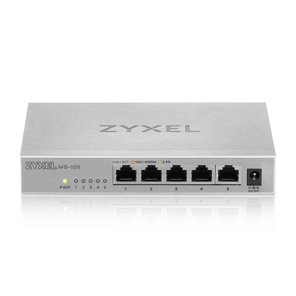 ZYXEL Xmg105 - 5ports 2.5g Unmanaged Switch With 10g Uplink