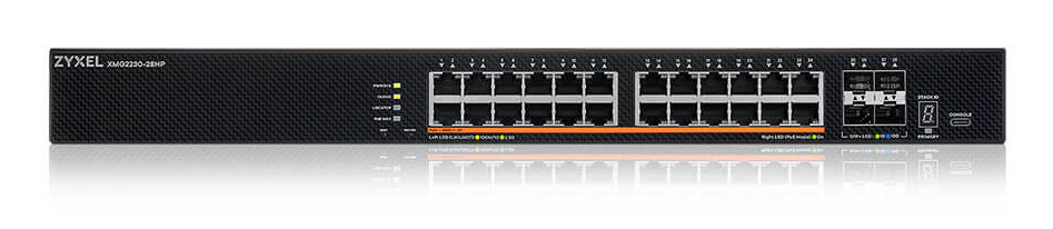 ZYXEL Xmg2230-28hp - 24-port Gbe And 2.5g L3 Access Switch With 4x 10g Uplink