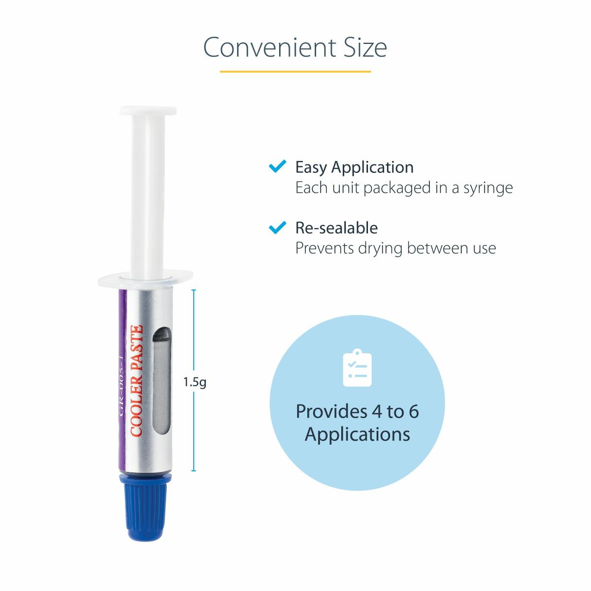 STARTECH.COM Heatsink Grease Silver Based Thermal Tube 1.5g