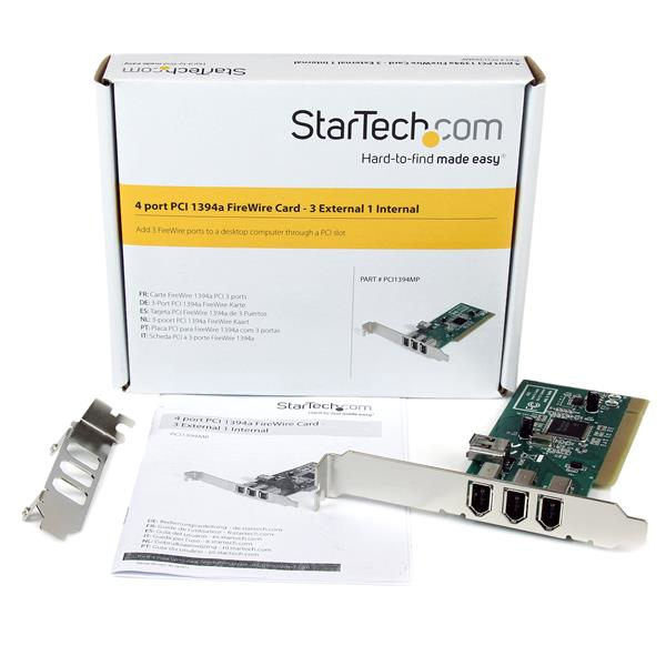 STARTECH.COM Firewire Card Ieee-1394 3-port PCI Mac/ Pc