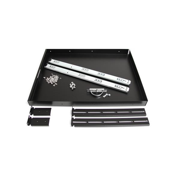 STARTECH.COM 22IN BLACK DEEP SLIDING SERVER RACK CABINET SHELF