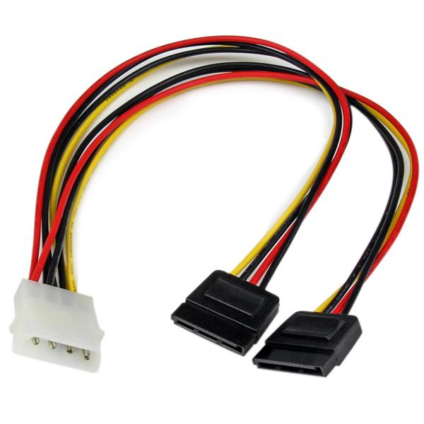 STARTECH.COM Splitter Cable Low Profile4 To 2 SATA Internal Power