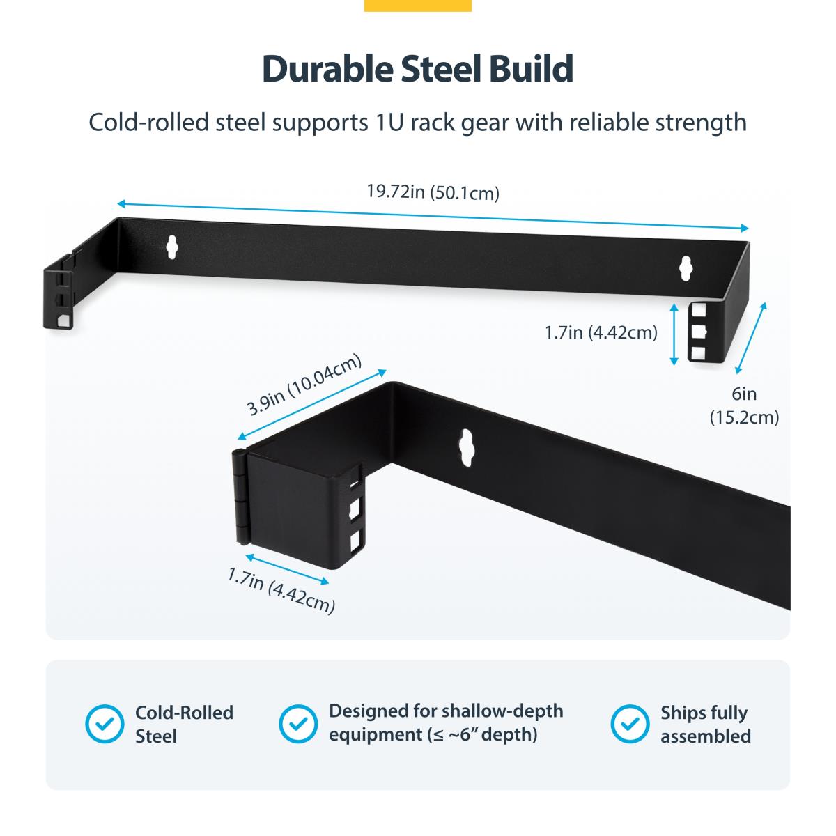 STARTECH.COM Wallmount Bracket 1u 19 Inch Hinged