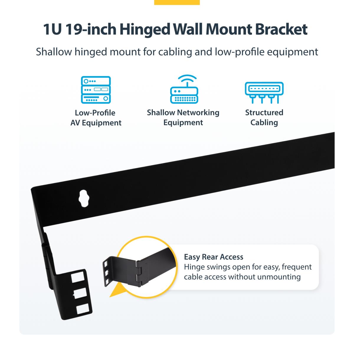 STARTECH.COM Wallmount Bracket 1u 19 Inch Hinged