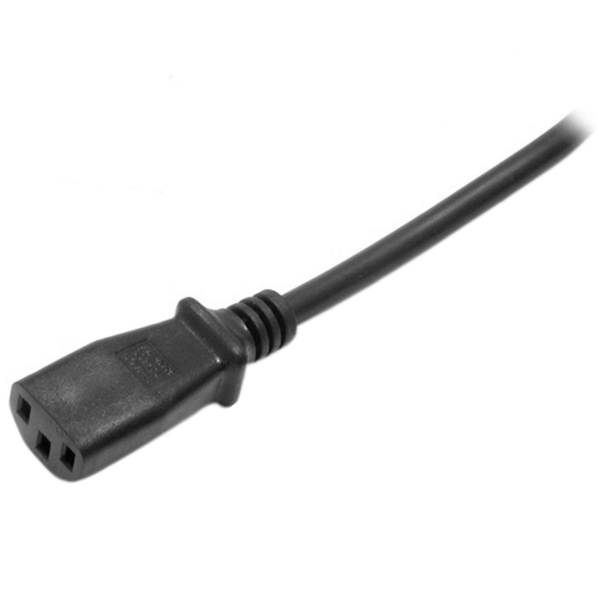 STARTECH.COM Ac Power Cord - Schuko Eu Angled To Iec 60320 C13 3-pin - Black - 2m (6ft)