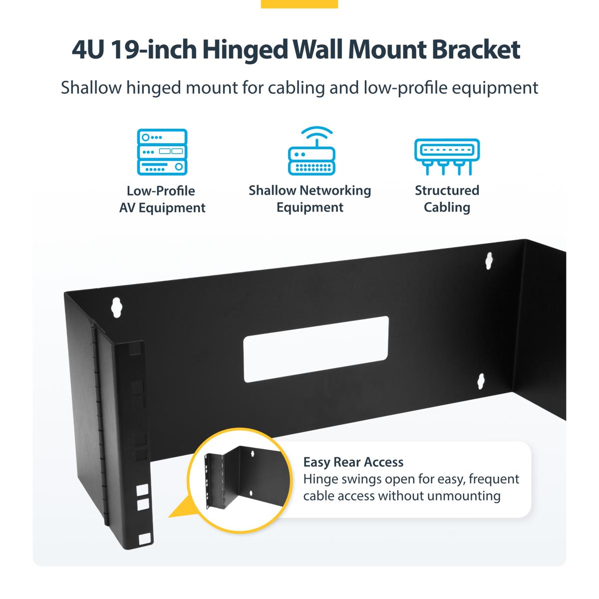 STARTECH.COM Wallmount Bracket 4u 19 Inch Hinged