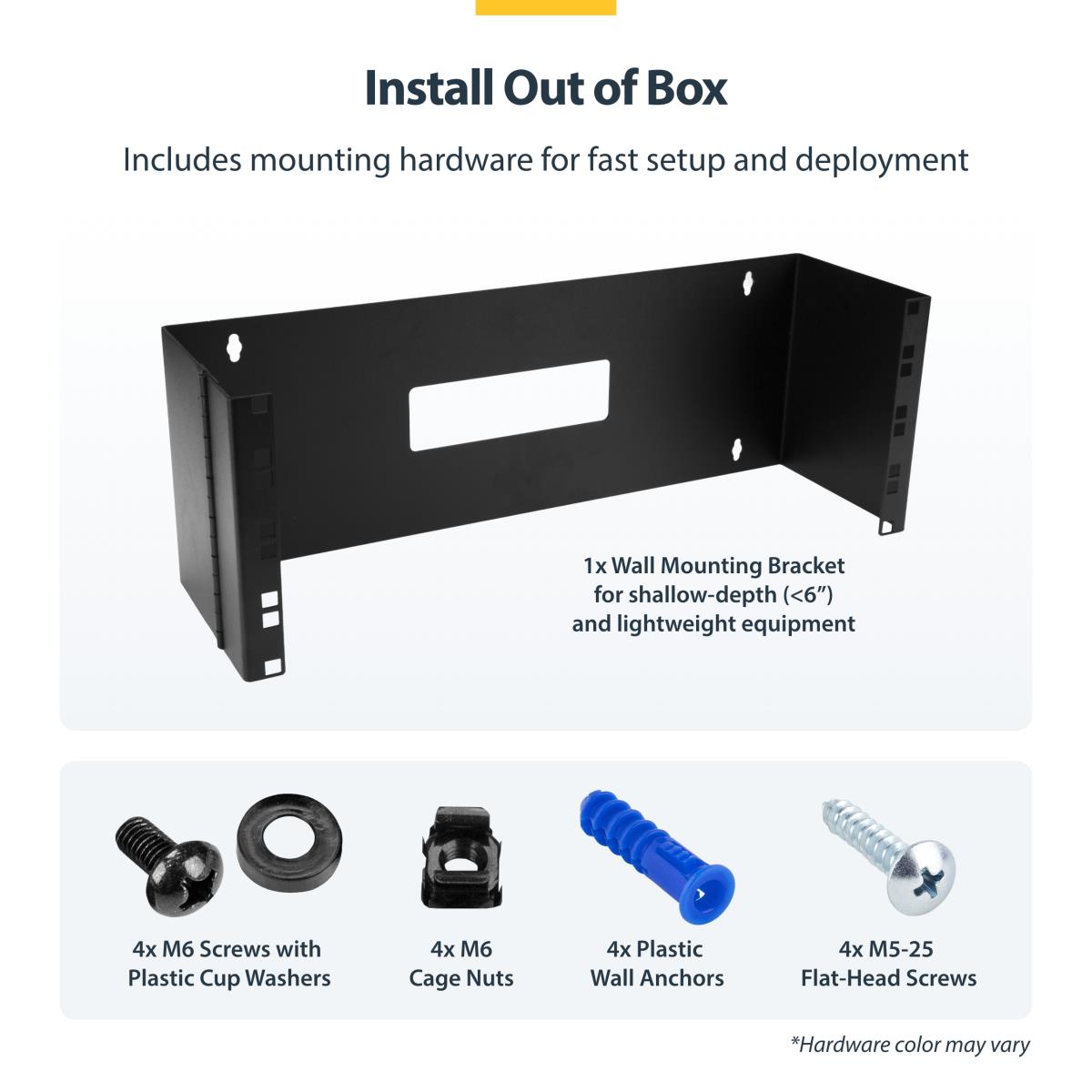 STARTECH.COM Wallmount Bracket 4u 19 Inch Hinged