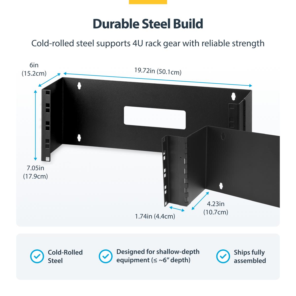 STARTECH.COM Wallmount Bracket 4u 19 Inch Hinged
