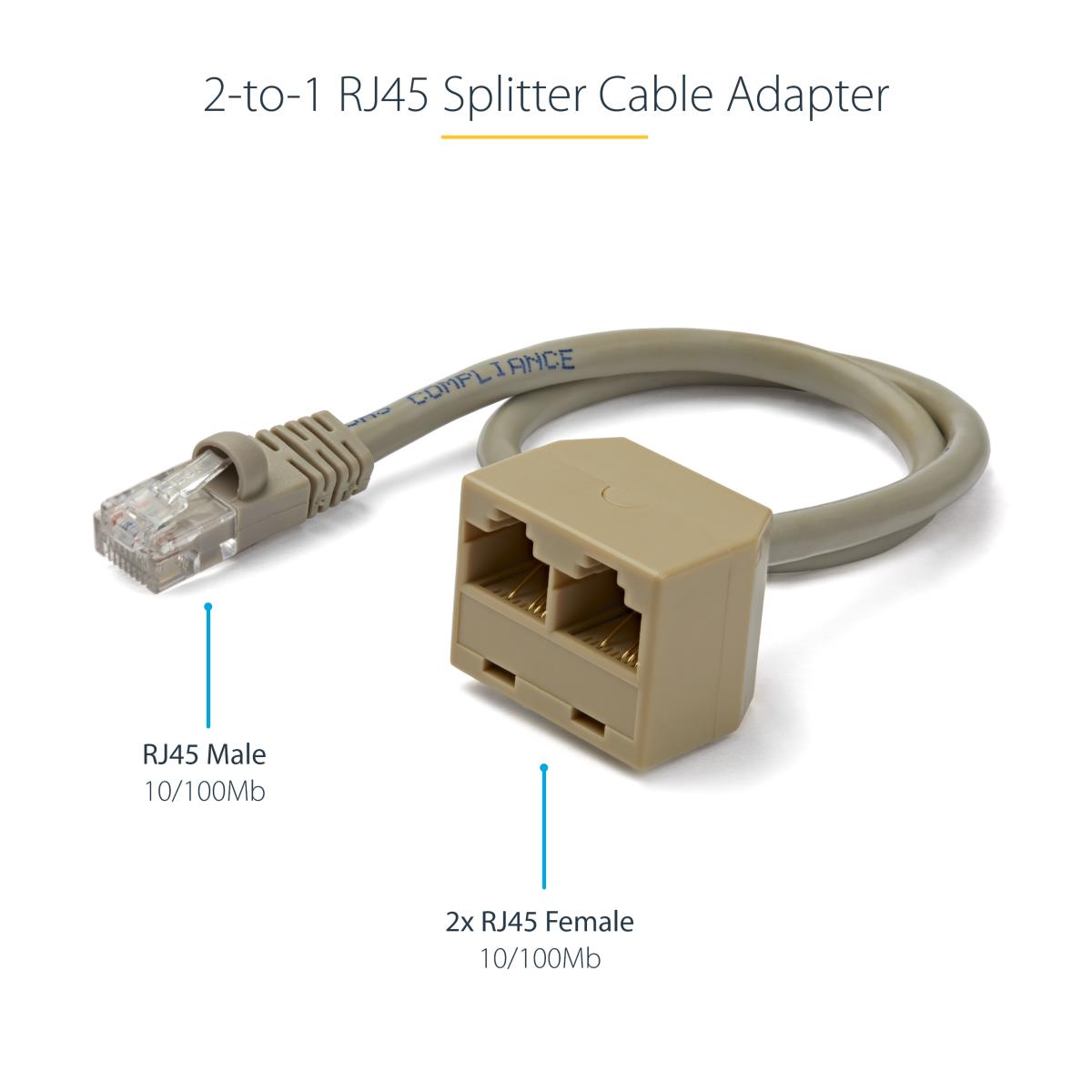 STARTECH.COM Splitter Adapter Cablerj45