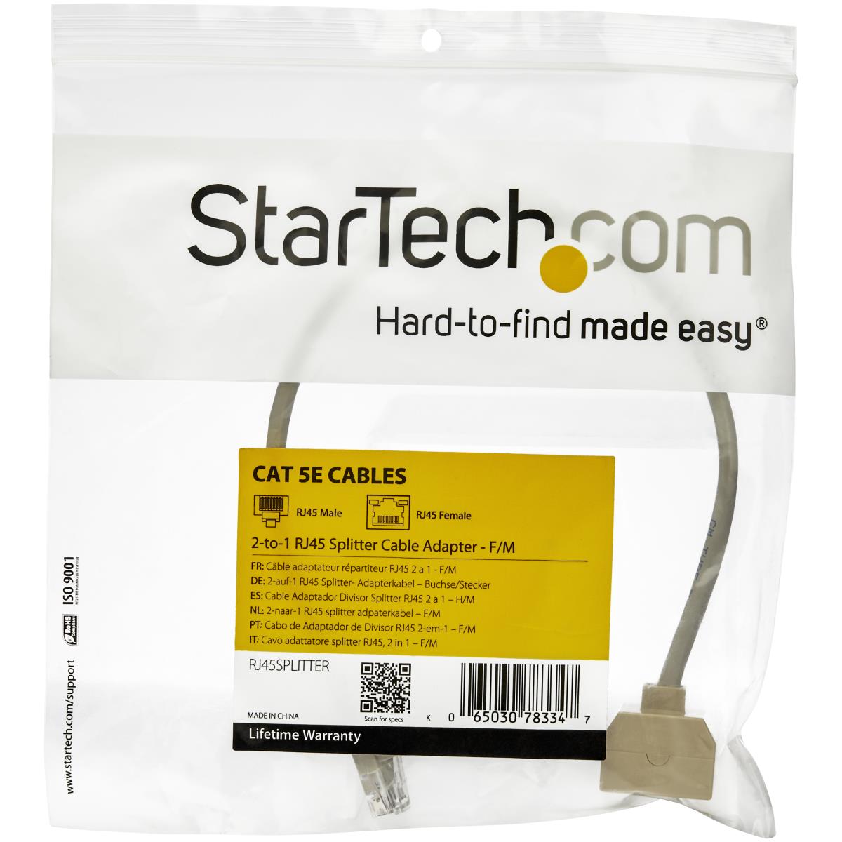 STARTECH.COM Splitter Adapter Cablerj45