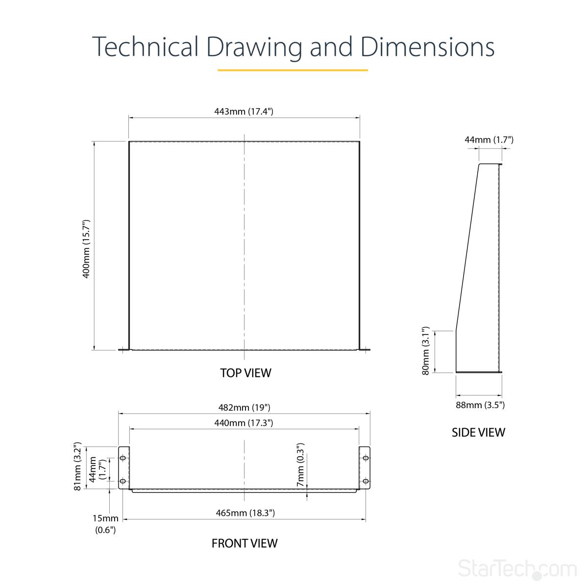 STARTECH.COM Fixed Shelf For Cabinet