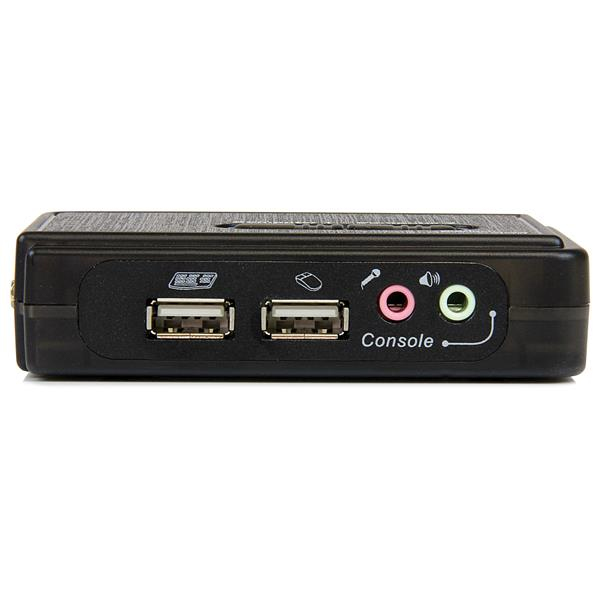 STARTECH.COM KVM Switch Kit USB 2 Port With Audio And Cables Black