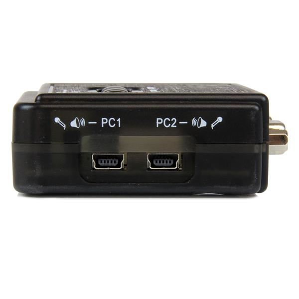STARTECH.COM KVM Switch Kit USB 2 Port With Audio And Cables Black