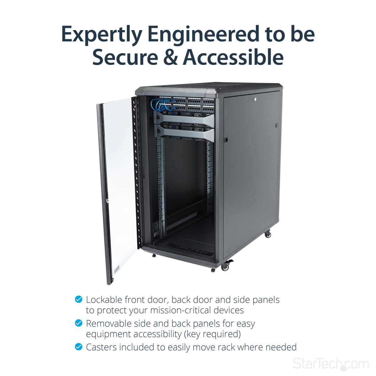 STARTECH.COM Knock-down Server Rack Cabinet With Casters 22u 36in