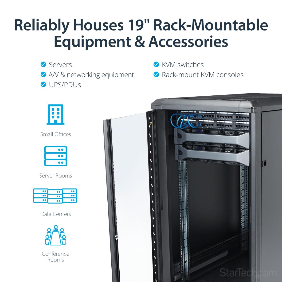 STARTECH.COM Knock-down Server Rack Cabinet With Casters 22u 36in