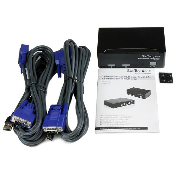 STARTECH.COM Professional KVM Switch Kit USB 2 Port With Cables