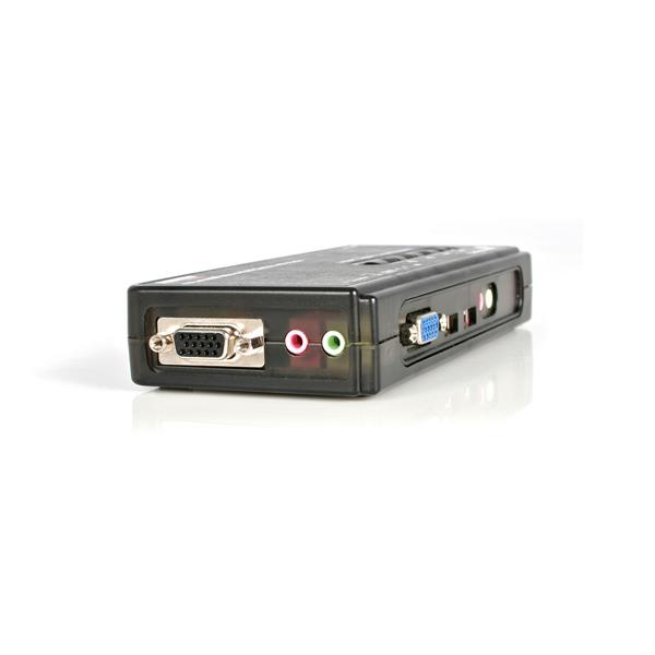 STARTECH.COM KVM Switch Kit USB 4 Port With Cables And Audio Black
