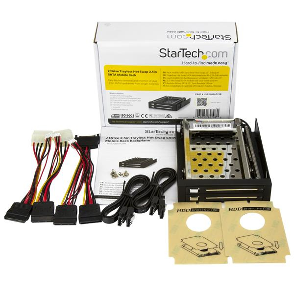 STARTECH.COM 3.5in Tray-less Dual 2.5in SATA Hd Hot-swap Bay