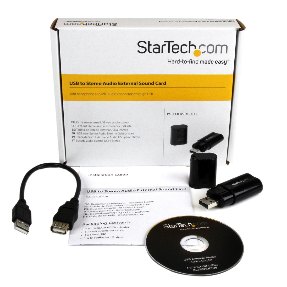 STARTECH.COM USB 2.0 To Audio Adapter - Black