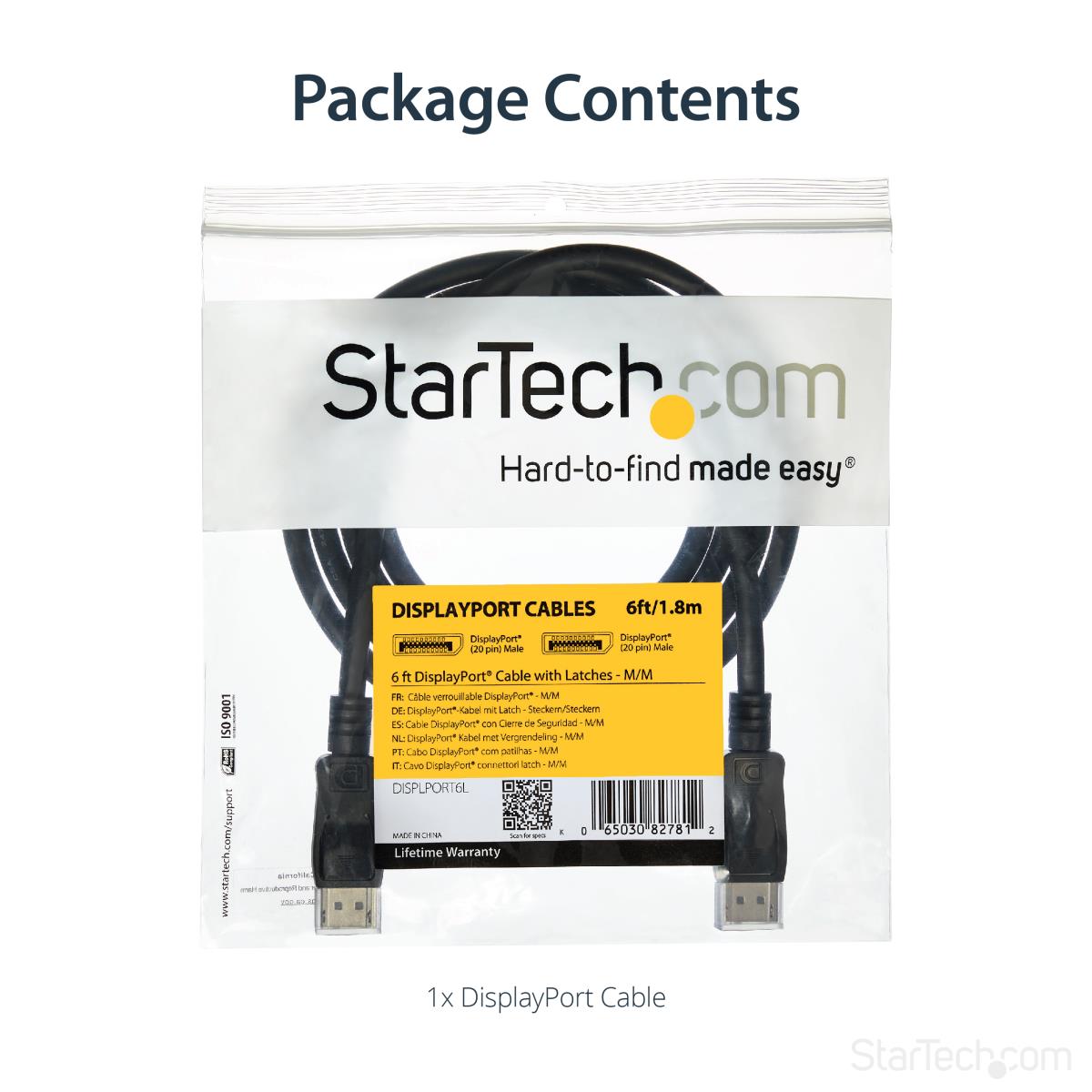 STARTECH.COM DisplayPort Video Cable With Latches 2m